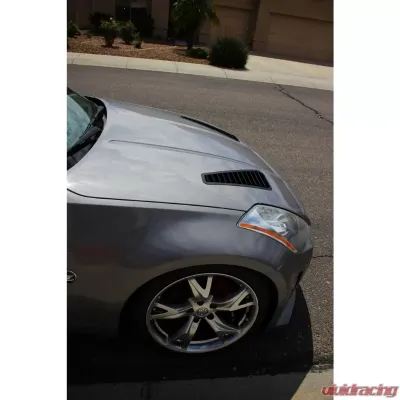Verus Engineering Black Aluminum Hood Louver Kit Nissan (Z33) 350Z 2003-2006 - A0094A-BLK