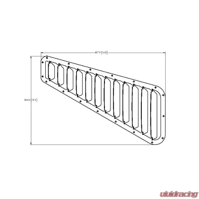 Verus Engineering Black Aluminum Hood Louver Kit Nissan (Z33) 350Z 2003-2006 - A0094A-BLK