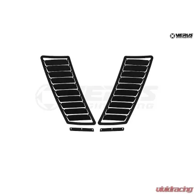 Verus Engineering Aluminum Black Hood Louver Kit Mustang GT (S550) 2015+ - A0101A-BLK
