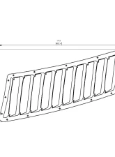 Verus Engineering Aluminum Black Hood Louver Kit Mustang GT (S550) 2015+                                     - A0101A-BLK - Image 8