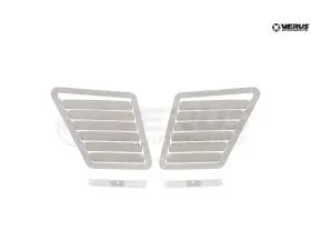 Verus Engineering  Raw Aluminum Hood Louver Kit Fiat 500 Abarth 2007+
