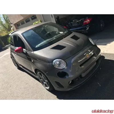 Verus Engineering  Black Aluminum Hood Louver Kit Fiat 500 Abarth 2007+ - A0103A-BLK