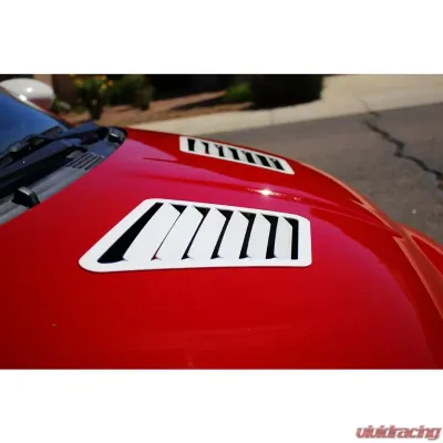 Verus Engineering  Black Aluminum Hood Louver Kit Fiat 500 Abarth 2007+ - A0103A-BLK