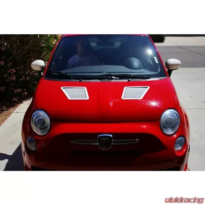Verus Engineering  Black Aluminum Hood Louver Kit Fiat 500 Abarth 2007+ - A0103A-BLK