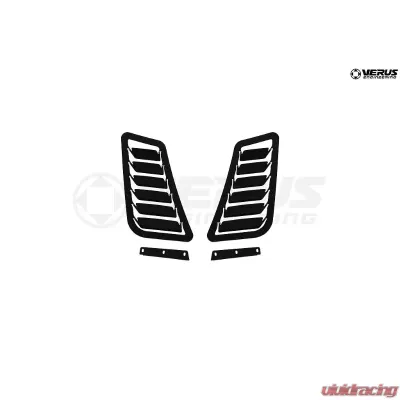 Verus Engineering Raw Aluminum Hood Louver Kit Golf R | GTI MK7 2010-2023 - A0140A-BLK