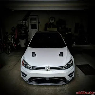 Verus Engineering Raw Aluminum Hood Louver Kit Golf R | GTI MK7 2010-2023 - A0140A-BLK