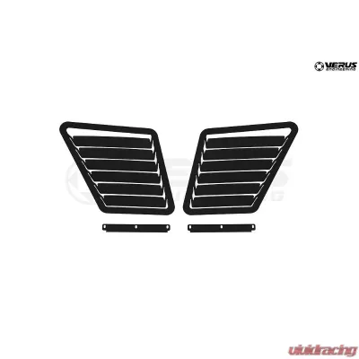Verus Engineering Raw Aluminum Hood Louver Kit Fiesta ST (MK7) 2013-2017 - A0155A-BLK