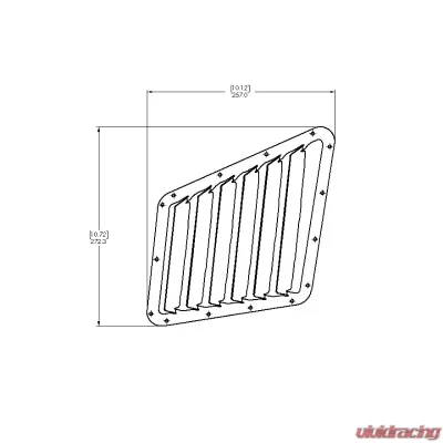 Verus Engineering Black Aluminum Hood Louver Kit Fiesta ST (MK7) 2013-2017 - A0155A-BARE