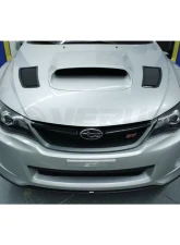 Verus Engineering Black Aluminum Hood Louver Kit Subaru WRX/STI (GR/GV) 2008+                                     - A0212A-BLK - Image 3