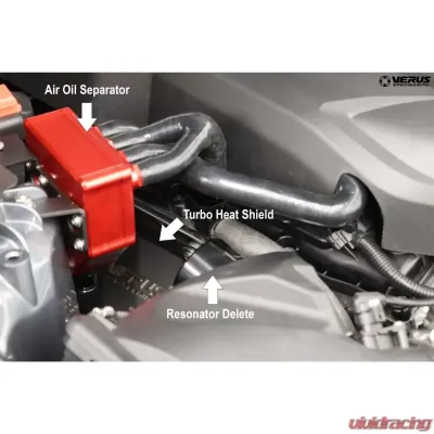 Verus Engineering Anodized Blue Air Oil Separator (AOS) Toyota Supra (MK5) 2020-2024 - A0228A-BLU