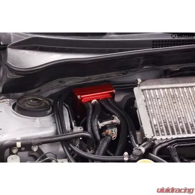 Verus Engineering Anodized Red Air Oil Separator (AOS) Subaru STI (GR/GV) 2008+ - A0259A-RED