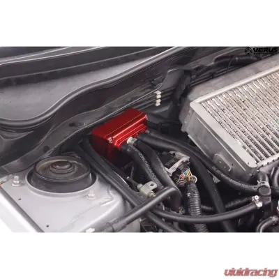 Verus Engineering Anodized Red Air Oil Separator (AOS) Subaru STI (GR/GV) 2008+ - A0259A-RED