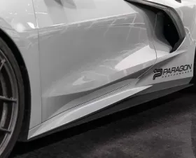 Verus Engineering Carbon Polyweave Side Splitter Kit Chevrolet C8 Corvette 2020-2024