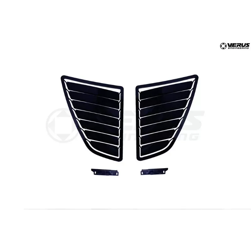 Verus Engineering Raw Aluminum Hood Louver Kit Hyundai Veloster 2011+ - A0387A-BLK