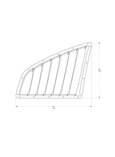 Verus Engineering Raw Aluminum Hood Louver Kit Hyundai Veloster 2011+                                     - A0387A-BLK - Image 2