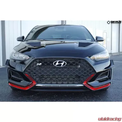 Verus Engineering Raw Aluminum Hood Louver Kit Hyundai Veloster 2011+ - A0387A-BLK