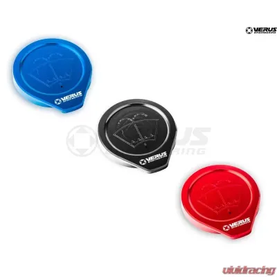 Verus Engineering Anodized Black Windshield Washer Fluid Reservoir Cap Ford Mustang GT/GT350 (S550)/Bronco 2015+ - A0442A-BLK
