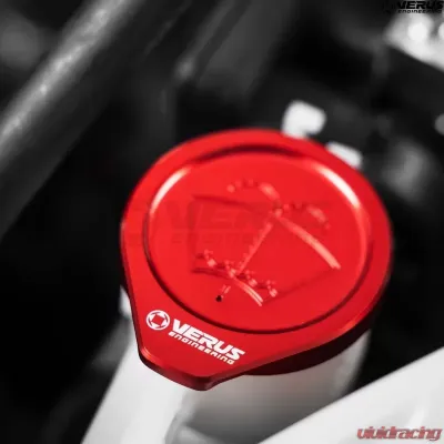 Verus Engineering Anodized Black Windshield Washer Fluid Reservoir Cap Ford Mustang GT/GT350 (S550)/Bronco 2015+ - A0442A-BLK