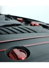 Verus Engineering Anodized Red Engine Bay Fluid Cap Kit Toyota Supra (Mk5) 2020-2024                                     - A0254A-RED - Image 3