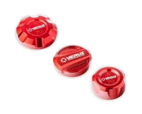 Verus Engineering Anodized Red Engine Bay Fluid Cap Kit Toyota Supra (Mk5) 2020-2024