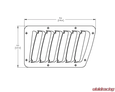 Verus Small Louvers Only Bare Aluminum Hood Louver Kit Subaru BRZ | Scion FRS | Toyota GT86 - A0055A-BARE