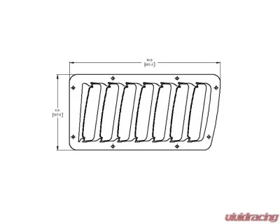Verus Large Louvers Only Bare Aluminum Hood Louver Kit Subaru BRZ | Scion FRS | Toyota GT86 - A0056A-BARE