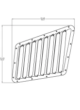 Verus Raw Aluminum Hood Louver Kit Ford Focus RS | ST                                     - A0079A-BARE - Image 2