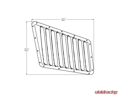 Verus Raw Aluminum Hood Louver Kit Mazda Miata MX5 ND - A0080A-BARE