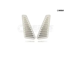 Verus Raw Aluminum Hood Louver Kit Nissan 350Z Z33
