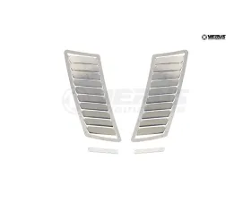 Verus Bare Aluminum Hood Louver Kit Ford Mustang S550 GT Spec