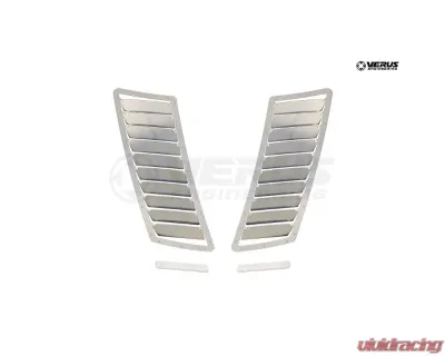 Verus Bare Aluminum Hood Louver Kit Ford Mustang S550 GT Spec - A0101A-BARE