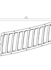 Verus Bare Aluminum Hood Louver Kit Ford Mustang S550 GT Spec                                     - A0101A-BARE - Image 3