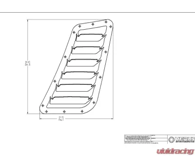 Verus Raw Aluminum Hood Louver Kit Volkswagen Golf R | GTI - A0140A-BARE
