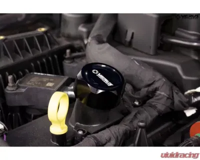 Verus Anodized Black FHS Oil Cap Engine Bay Cap Kit Ford Bronco - A0487A-BLK-FHS
