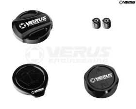 Verus Anodized Black RLS Oil Cap Engine Bay Cap Kit Ford Bronco