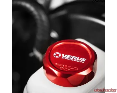 Verus Engineering Brake Master Cap Anodized Black Subaru WRX VB - A0574A-RED