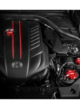 Verus Engineering Anodized Red Engine Bay Fluid Cap Kit Toyota Supra (Mk5) 2020-2024                                     - A0254A-RED - Image 4