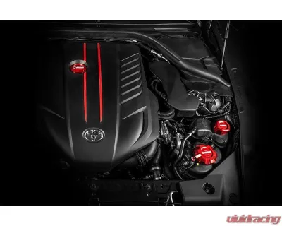 Verus Engineering Anodized Red Engine Bay Fluid Cap Kit Toyota Supra (Mk5) 2020-2024 - A0254A-RED