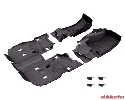 Armorlite 3 Piece Front And Rear Composite Flooring Mesa Smoke Jeep Wrangler JL 2018-2021 - B1009725-BLK1-AA