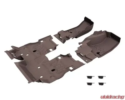 Armorlite 3 Piece Front And Rear Composite Flooring Desert Khaki Jeep Wrangler JL 2018-2021 - B1009725-BRN1-AA