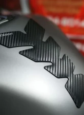 One Emblems Black Matte Carbon Soft Touch Tank Pad Aprilia | BMW | Buell | Ducati | Honda | Kawasaki | Suzuki | Triumph | Yamaha 1984-2018                                     - CGAN101P - Image 2
