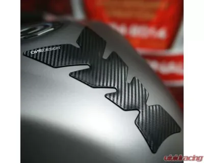 One Emblems Black Matte Carbon Soft Touch Tank Pad Aprilia | BMW | Buell | Ducati | Honda | Kawasaki | Suzuki | Triumph | Yamaha 1984-2018 - CGAN101P