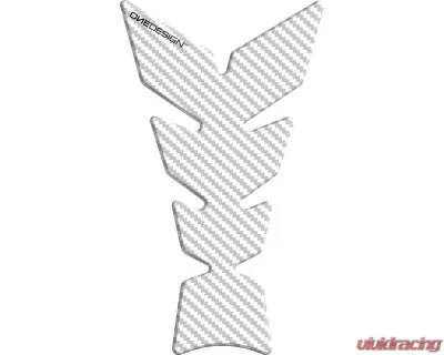 One Emblems Matte White Carbon Soft Touch Tank Pad Aprilia | BMW | Buell | Ducati | Honda | Kawasaki | Suzuki | Triumph | Yamaha 1984-2018 - CGAN102P