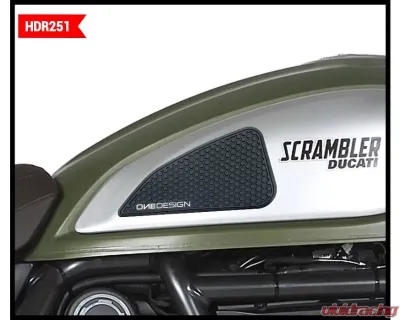 One Emblems Black HDR Tank Side Pad Ducati Scrambler 2015-2019 - HDR 251