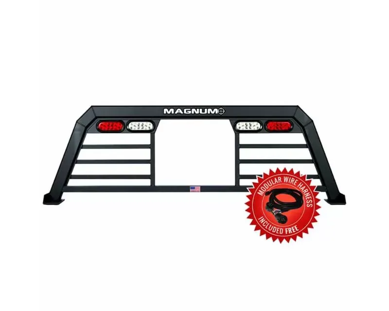 Magnum High Pro With Window Cut Out and Lights Headache Rack Ram 1500 2019-2021 - 119HW