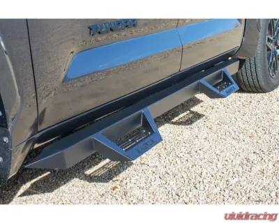 Magnum Black Textured Alloy Steel RT Drop Steps Toyota Tundra CrewMax Cab 2022-2024 - RTS81TY