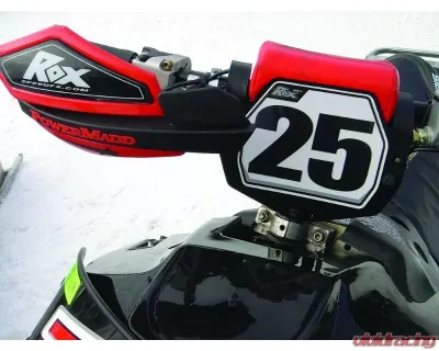 Rox Snowmobile Black Front Number Plate - 1FNP-N/B