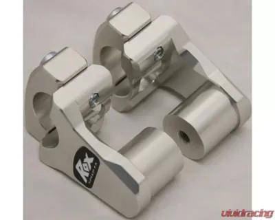 Rox Clear Anodized 2" Elite Series Pivoting Bar Riser for 1 1/8" Handlebar BMW R1200GS | KTM 690 Enduro 2004-2012 - 1R-P2PPA