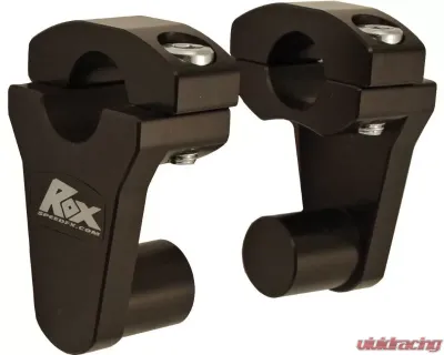 Rox Black 2" Elite Series Pivoting Bar Riser for 7/8" Handlebar BMW | Ducati | Honda | Kawasaki | Suzuki | Triumph | Yamaha 1971-2020 - 1R-P2SS