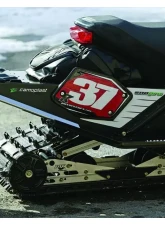 Rox Snowmobile Rear Number Plate                                     - 1RNP-N/BU - Image 2